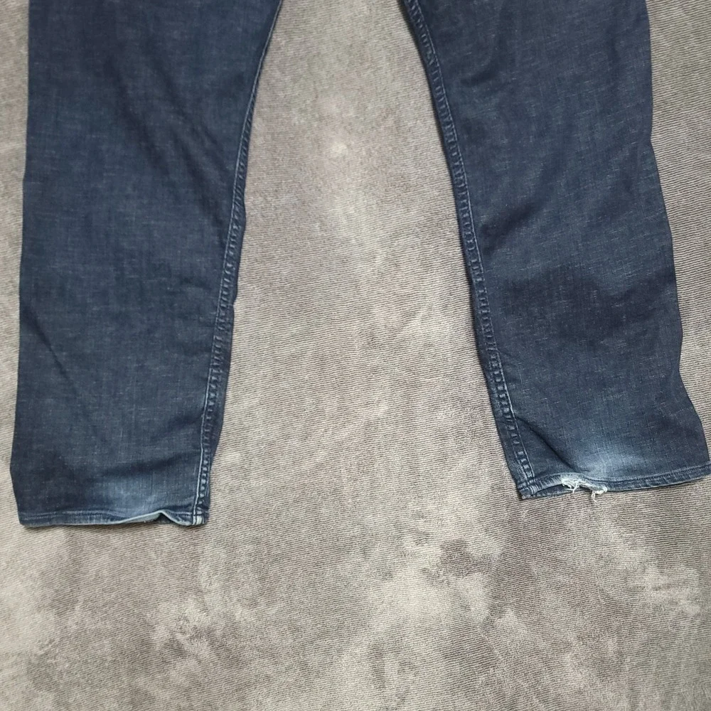 Banana Republic RMD Mens Dark Blue Jeans Straight Leg Sz 33 x 30 Distressed